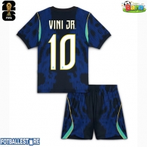 Brasil Vinicius Junior #10 Bortedraktsett Barn VM 2026 Kortermet (+ Korte bukser)
